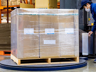 Stretch film packing